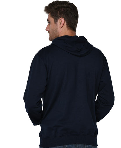 SXV Solid Plain Sweatshirt Hoodie for Men & Women (Navy Blue)