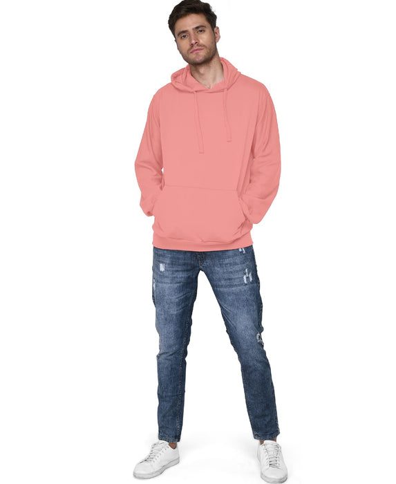 SXV Solid Plain Sweatshirt Hoodie for Men & Women (Peach)