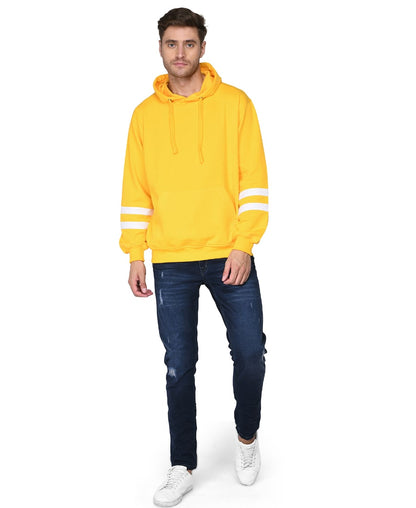 SXV Solid COLOURBLOCKED Sweatshirt Hoodie for Men & Women (Yellow.White)