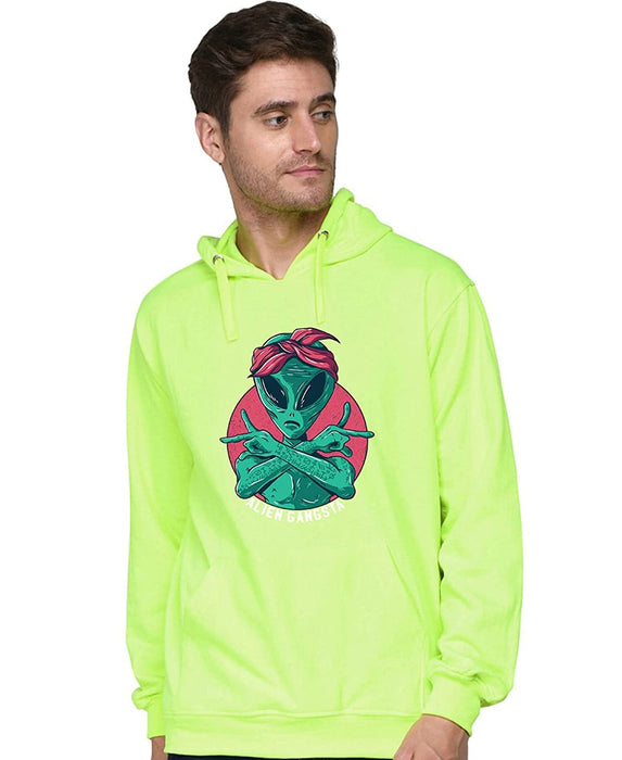 SXV STYLE Unisex Printed Hoodie : Alien Gangsta