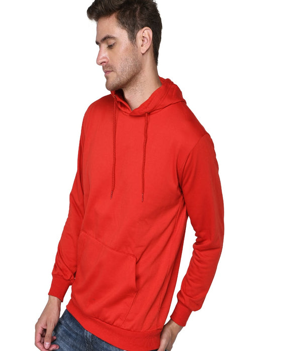 SXV Solid Plain Sweatshirt Hoodie for Men & Women (RED)