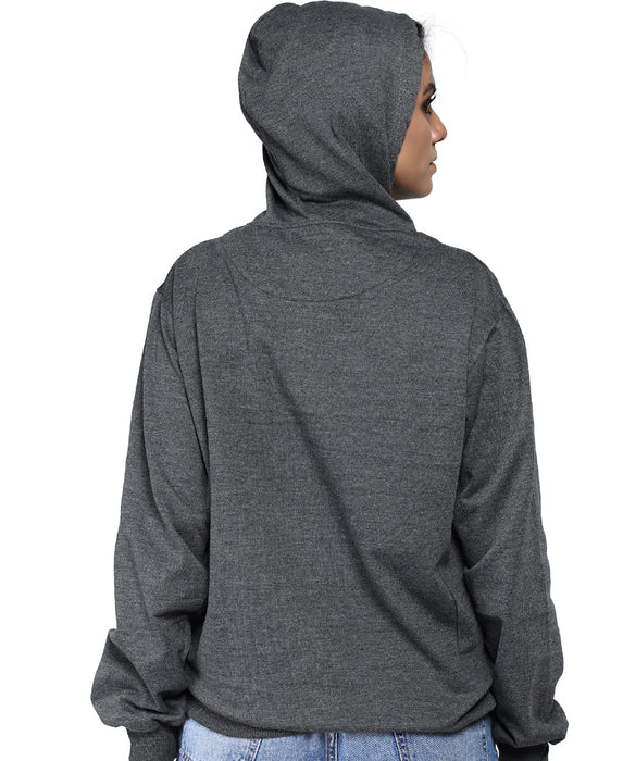 SXV Solid Plain Sweatshirt Hoodie for Men & Women (Charcoal Grey)