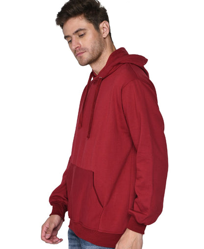 SXV Solid Plain Sweatshirt Hoodie for Men & Women (Maroon)