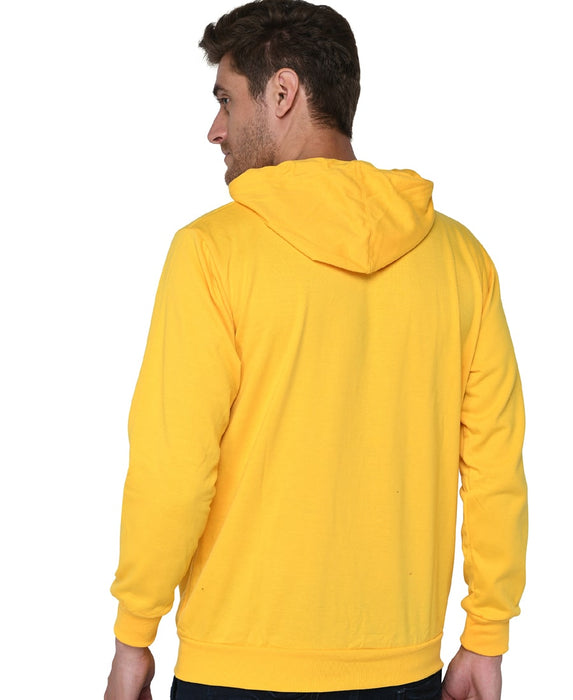 SXV Solid Plain Sweatshirt Hoodie for Men and Women (Yellow)