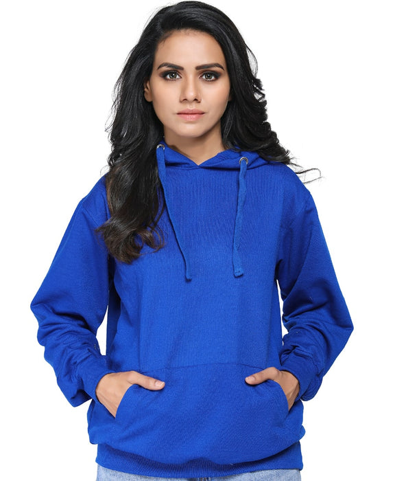 SXV Solid Plain Sweatshirt Hoodie for Men & Women (Royal Blue)