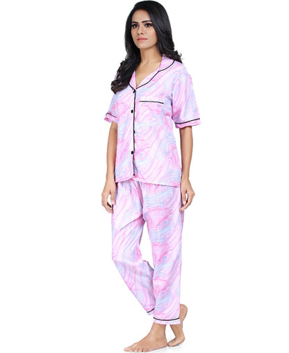 SXV Women's Cotton Printed Night Suit Pyjama Set : Icecream (Lowest price - non returnable)