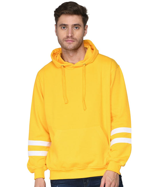 SXV Solid COLOURBLOCKED Sweatshirt Hoodie for Men & Women (Yellow.White)