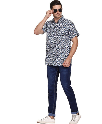 SXV Men's Cotton Rayon Digital Printed Half Sleeves Shirt 115(lowest price-non returnable)