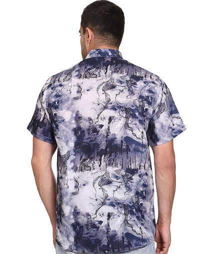 SXV Men's Cotton Rayon Digital Printed Half Sleeves Shirt 120(lowest price-non returnable)