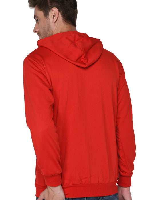 SXV Solid Plain Sweatshirt Hoodie for Men & Women (RED)