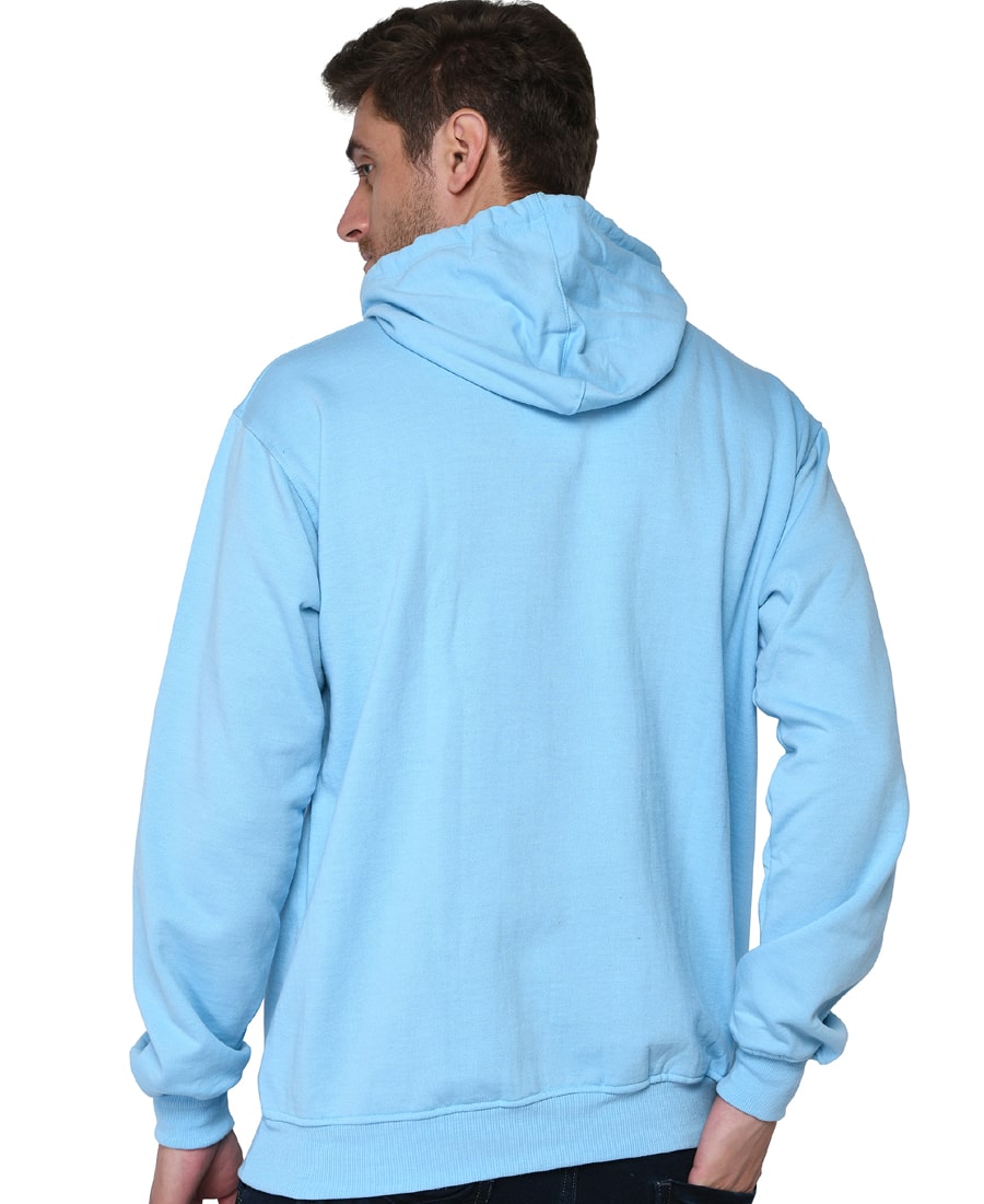 SXV Solid Plain Sweatshirt Hoodie for Men and Women (AQUABLUE)