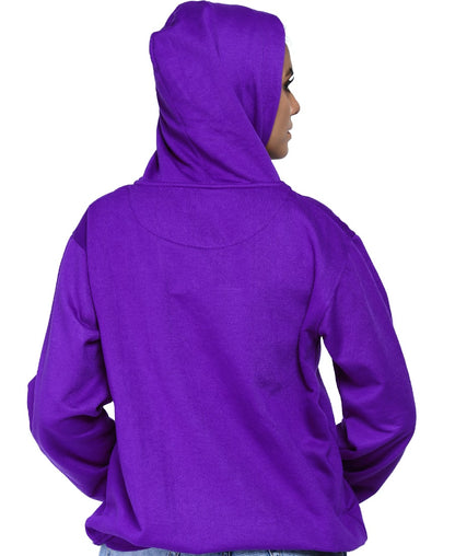 SXV Solid Plain Sweatshirt Hoodie for Men & Women (Purple)