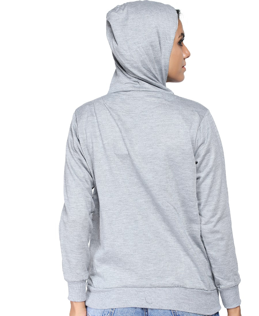 SXV Solid Plain Sweatshirt Hoodie for Men & Women (Grey)