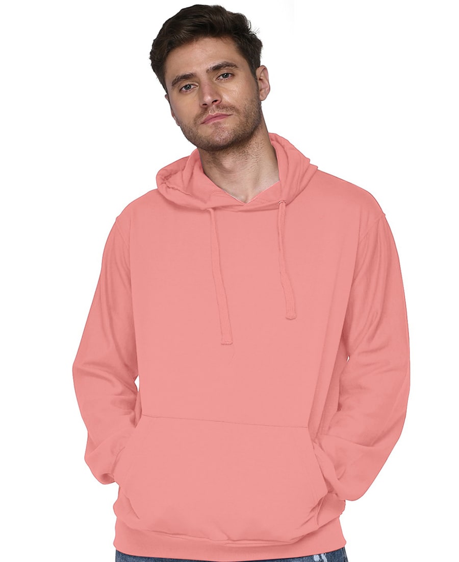 SXV Solid Plain Sweatshirt Hoodie for Men & Women (Peach)