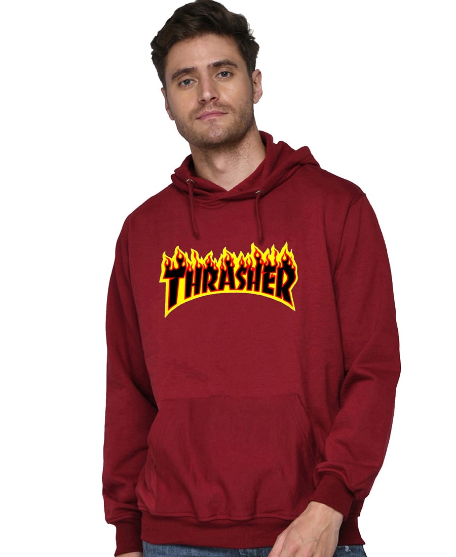 SXV STYLE Unisex Printed Hoodie : Thrasher