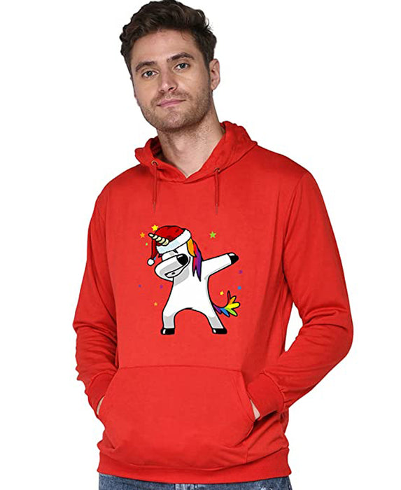 SXV STYLE Unisex Printed Hoodie :Unicorn DAB Star