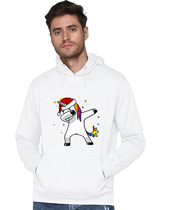 SXV STYLE Unisex Printed Hoodie :Unicorn DAB Star