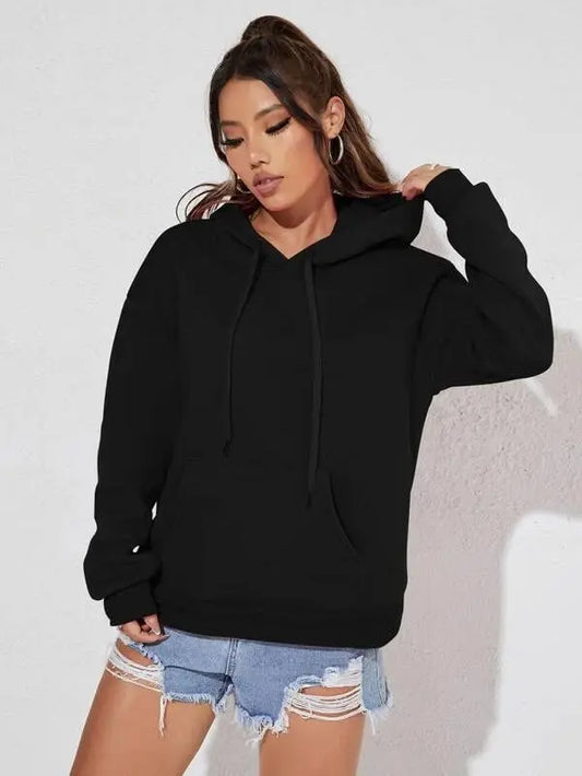 SXV Plain 'black' Solid Cool Aesthetic Sweatshirt Hoodie