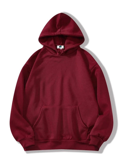 SXV Plain Solid 'BURGUNDY 'Cool Aesthetic Sweatshirt Hoodie
