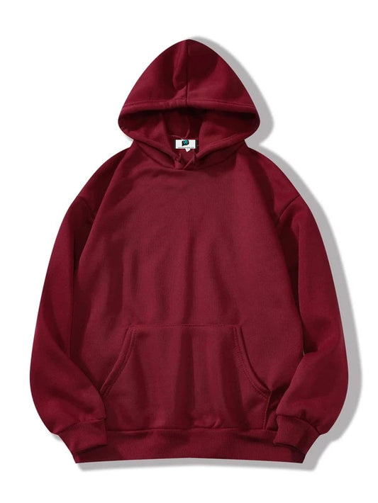 SXV Plain Solid 'BURGUNDY 'Cool Aesthetic Sweatshirt Hoodie