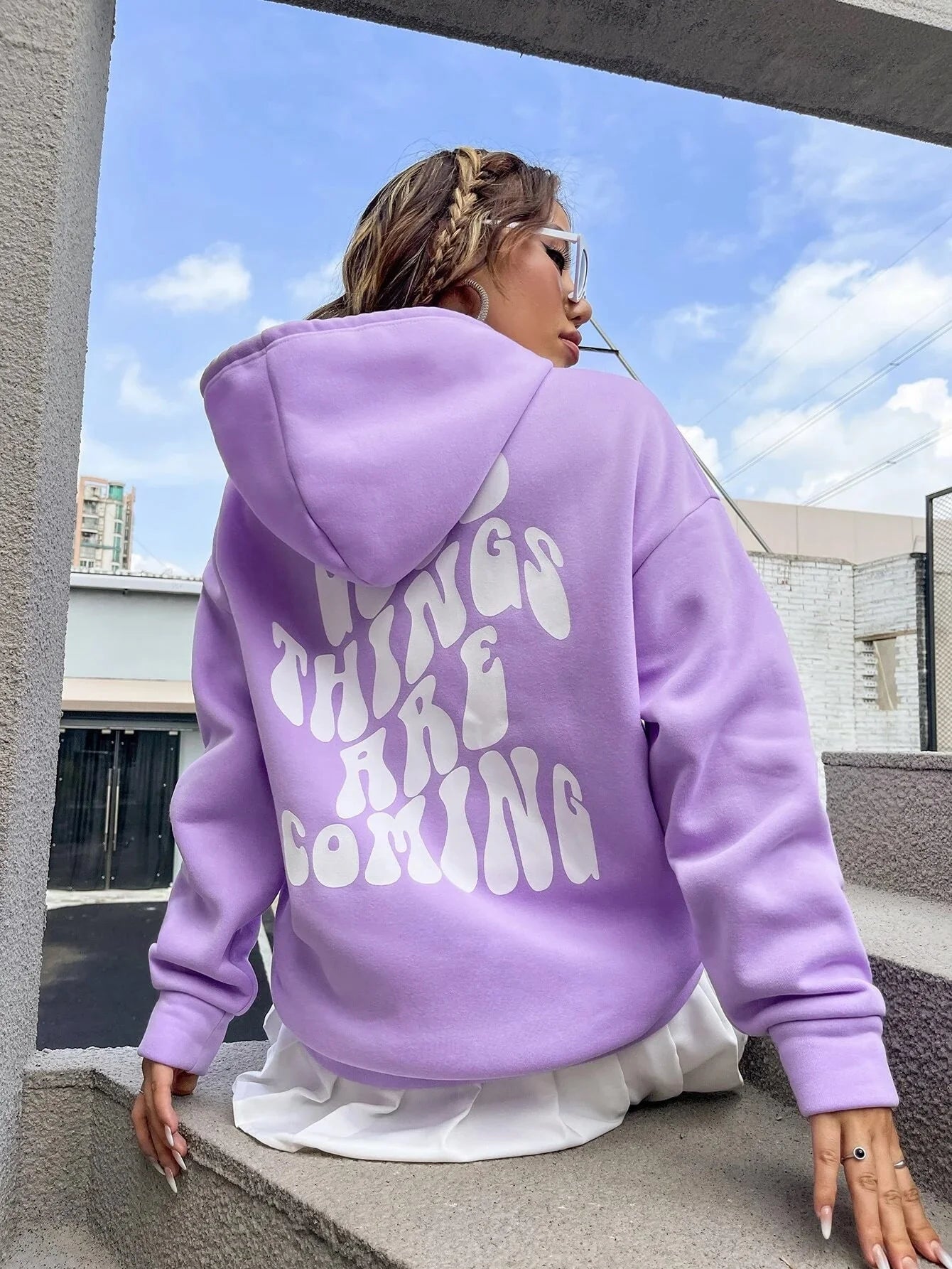 SXV  'Good Things Are Coming’ Printed Cool Aesthetic Sweatshirt Hoodie