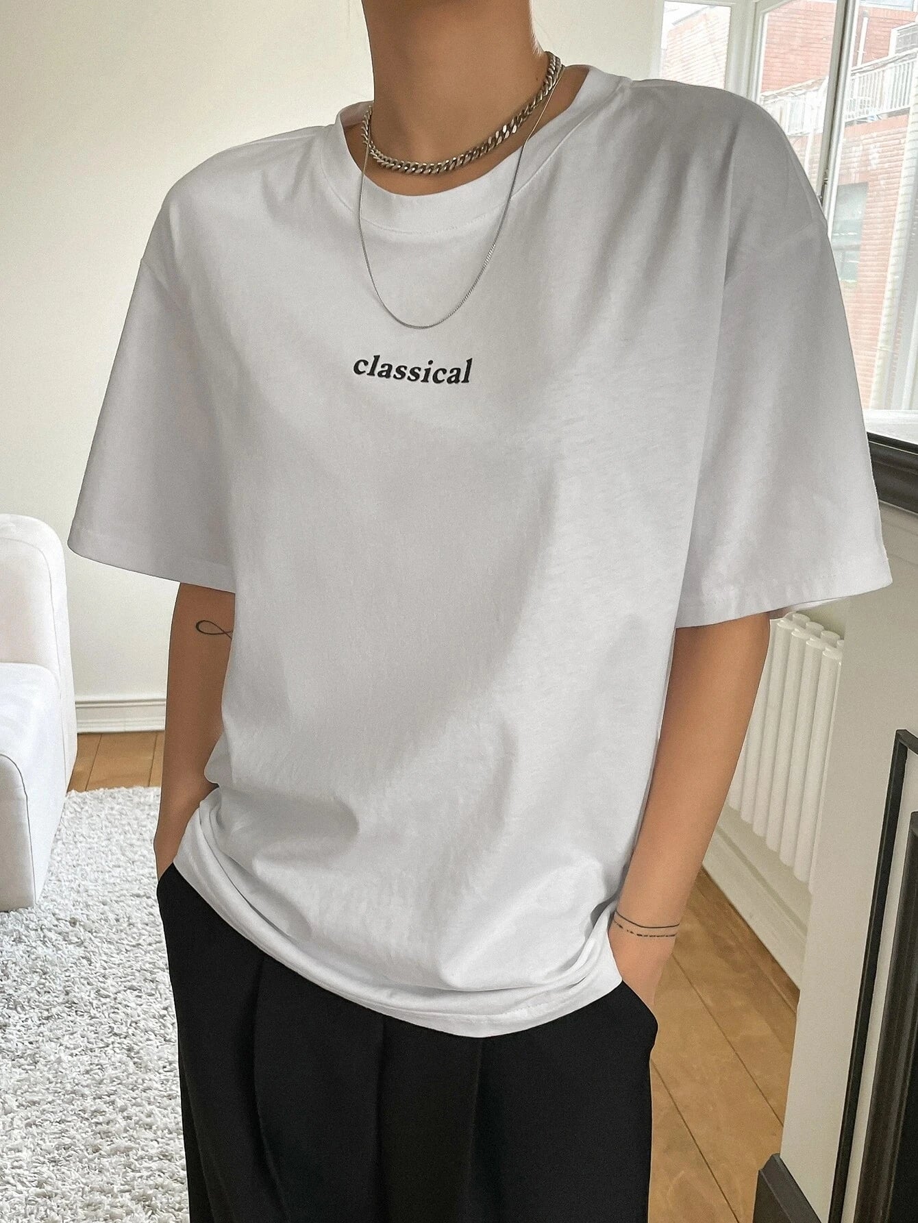 SXV  'Classical’ kawaii Printed Cool Aesthetic Oversized T-shirt