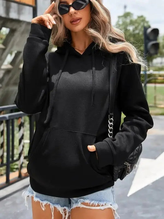 SXV Plain Solid 'black'Cool Aesthetic Sweatshirt Hoodie