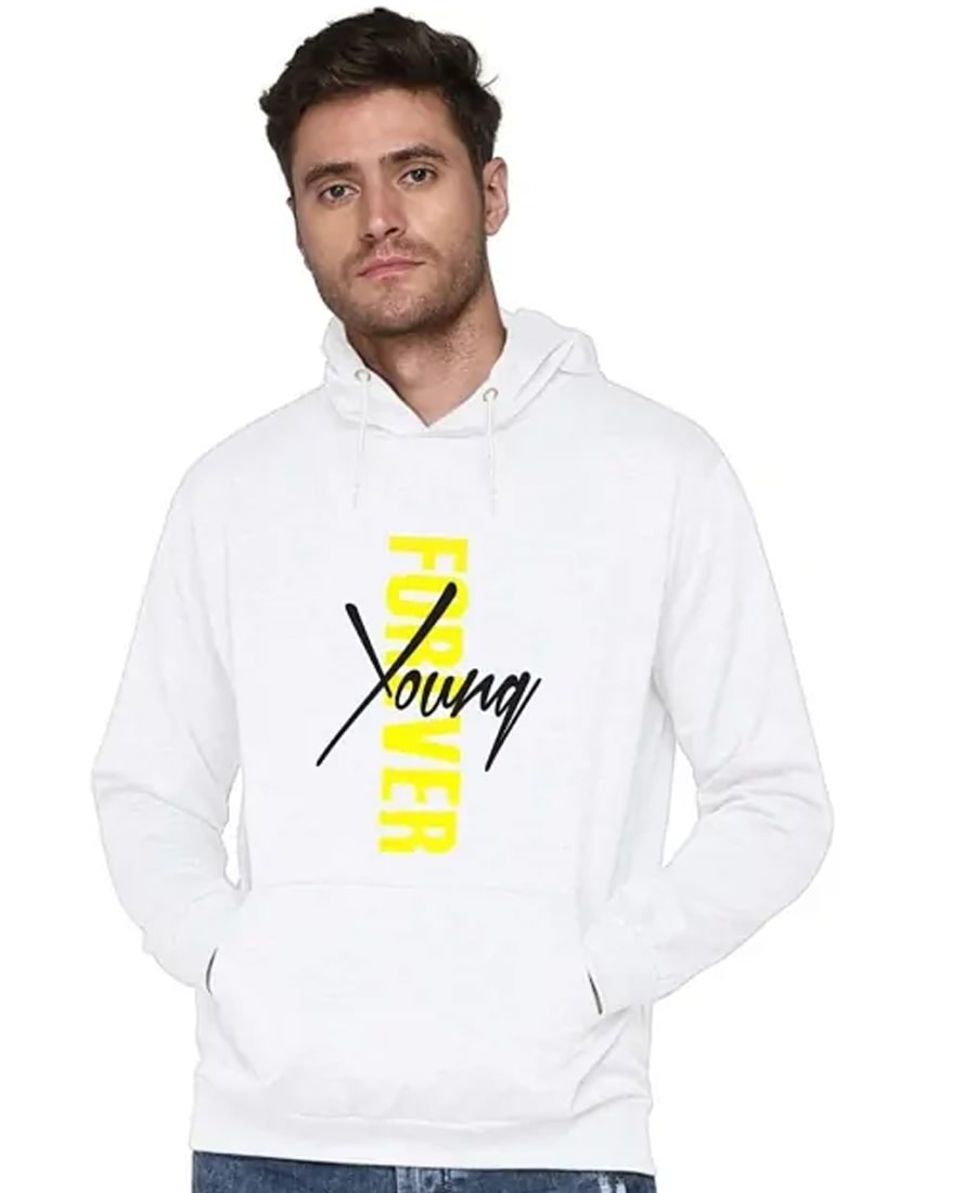 SXV STYLE Unisex Printed Hoodie : Forever Young 2