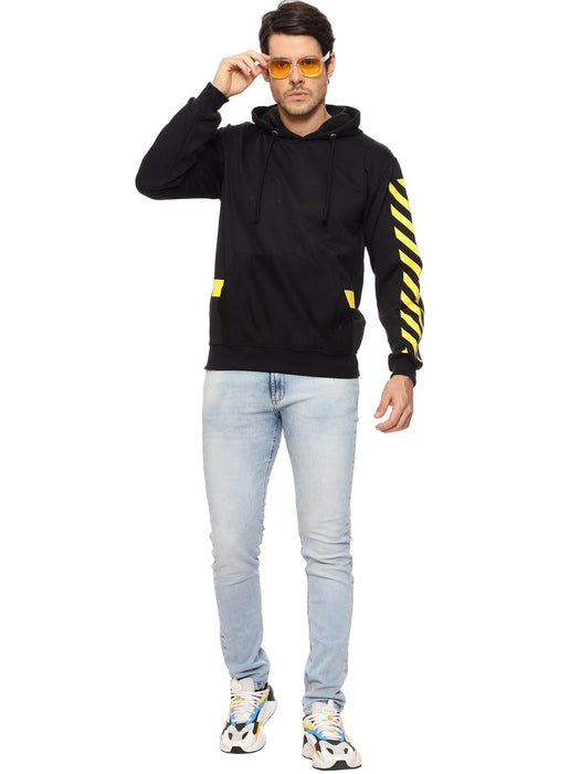 SXV Striped Printed Sweatshirt Hoodie