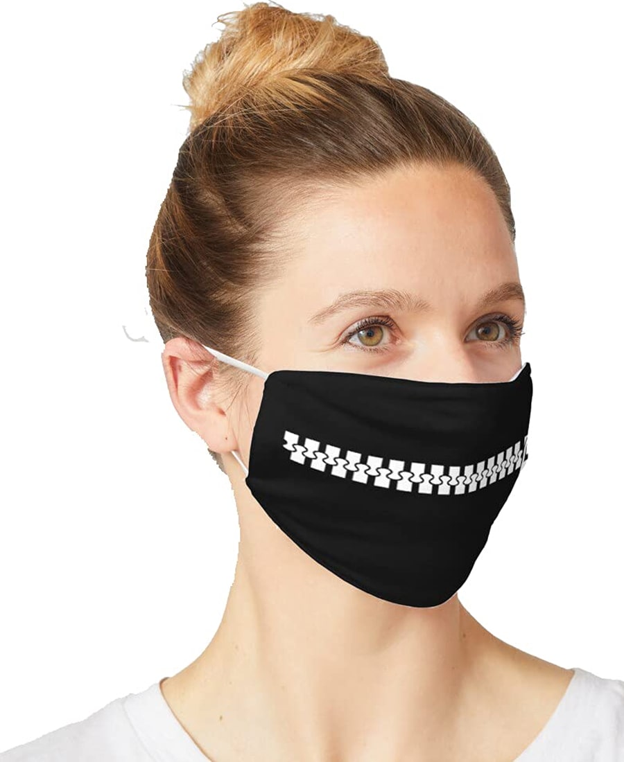 SXV Cute mouth zipper_Printed unisex cotton Face mask For Face (Pack of 3)