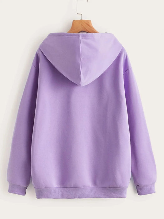 SXV Plain Solid Lavender Cool Aesthetic Sweatshirt Hoodie